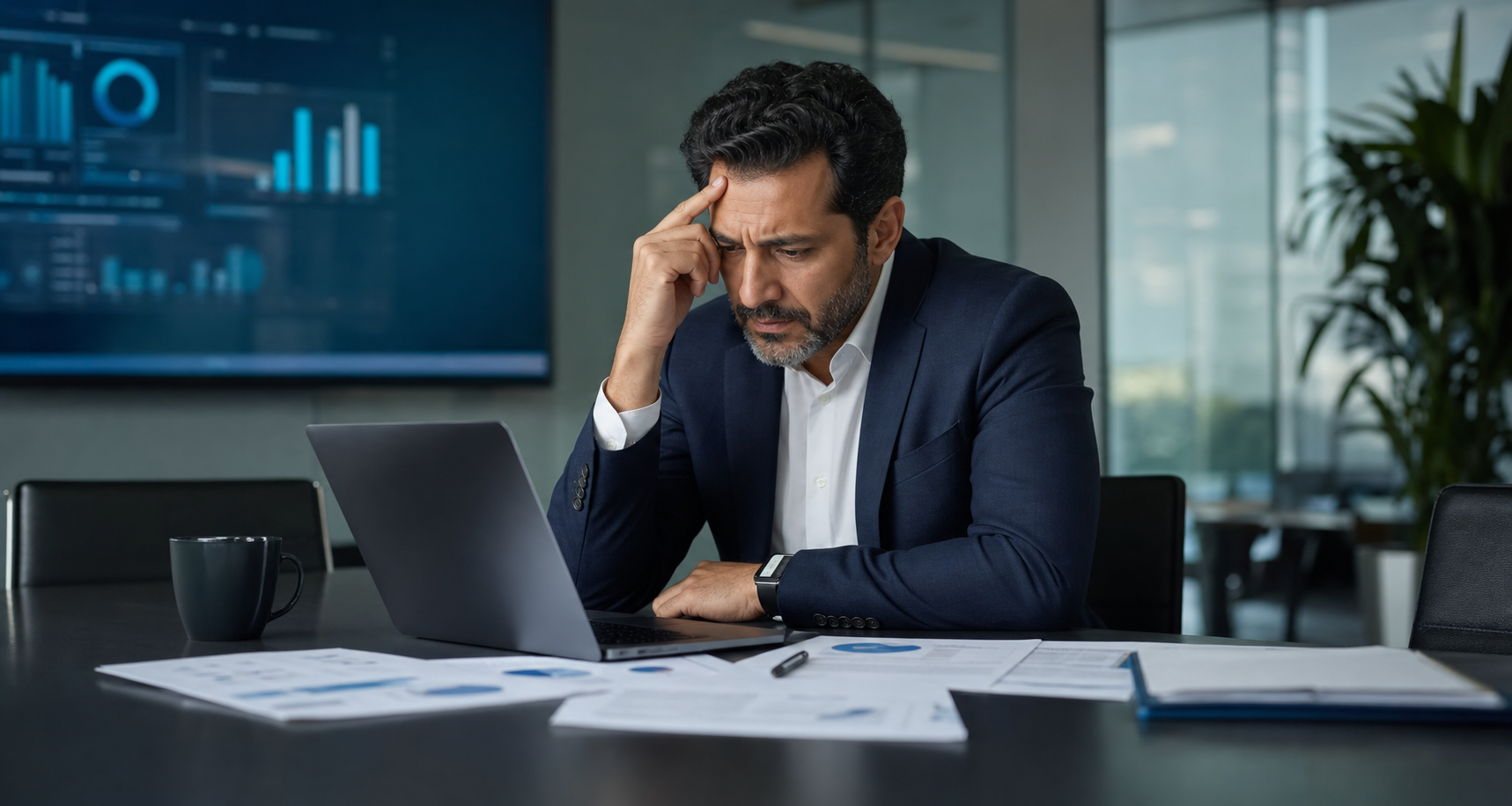 Executive reviewing PaaS platform risk and vendor dependency